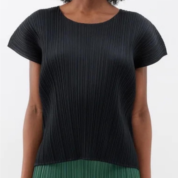 Issey Miyake Tops - Issey Miyake vintage velvet pleated top